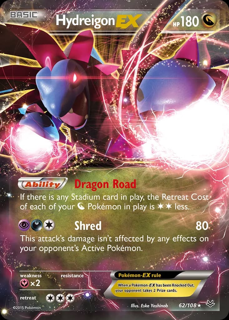 Hydreigon-EX — Roaring Skies 62 Pokémon card