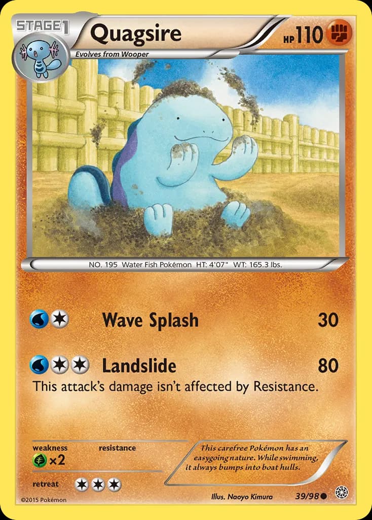 Quagsire — Ancient Origins 39 Pokémon card