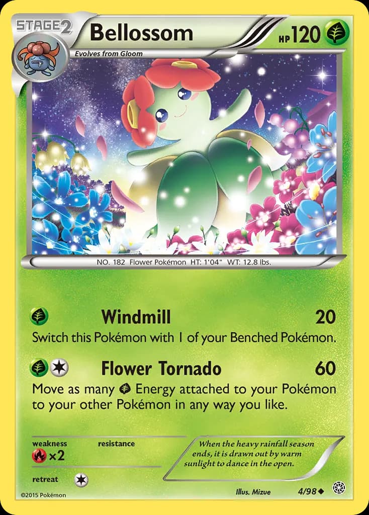Bellossom — Ancient Origins 4 Pokémon card