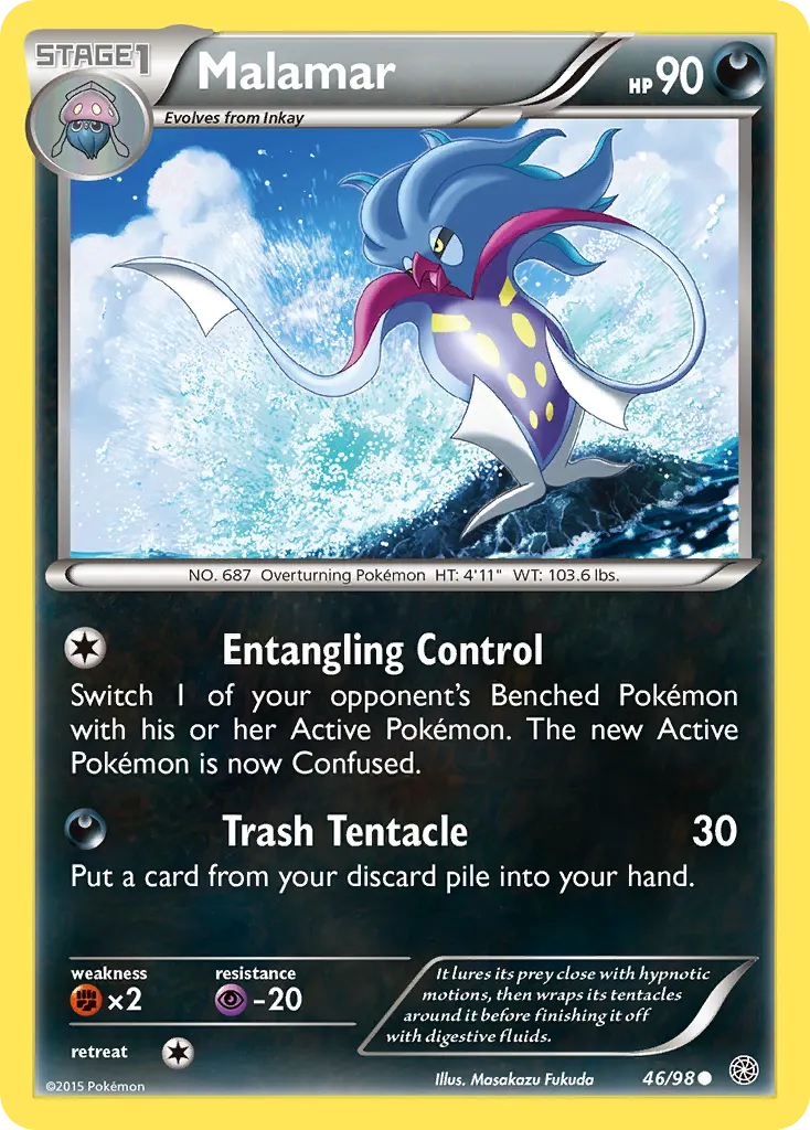 Malamar — Ancient Origins 46 Pokémon card