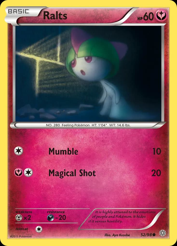Ralts — Ancient Origins 52 Pokémon card