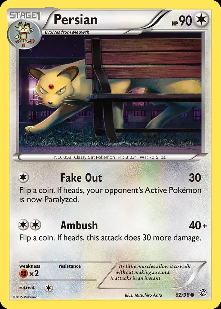 Persian — Ancient Origins 62 Pokémon card