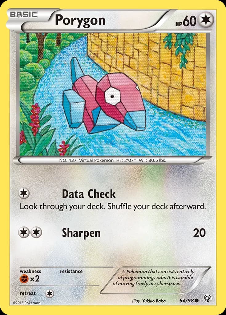 Porygon — Ancient Origins 64 Pokémon card