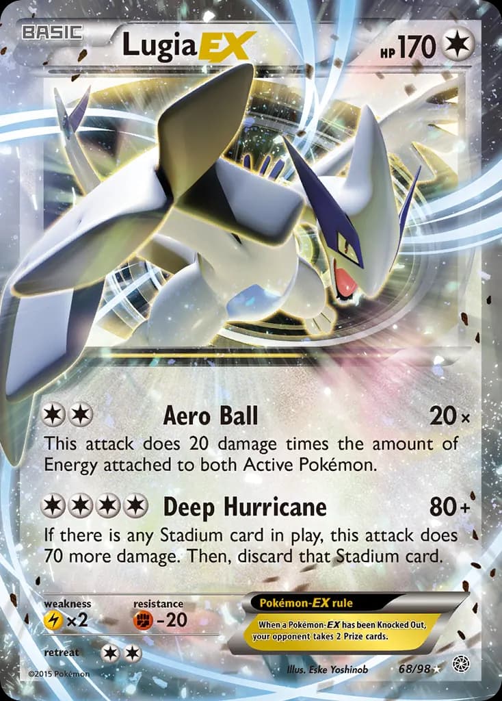 Lugia-EX — Ancient Origins 68 Pokémon card