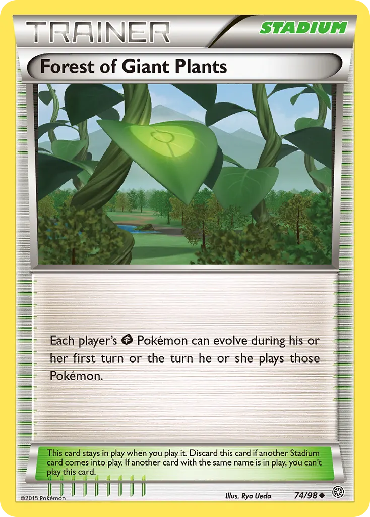 Forest of Giant Plants — Ancient Origins 74 Pokémon card