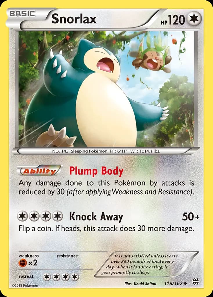 Snorlax — BREAKthrough 118 Pokémon card