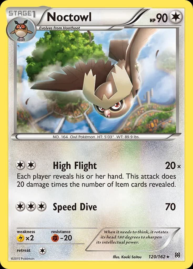 Noctowl — BREAKthrough 120 Pokémon card