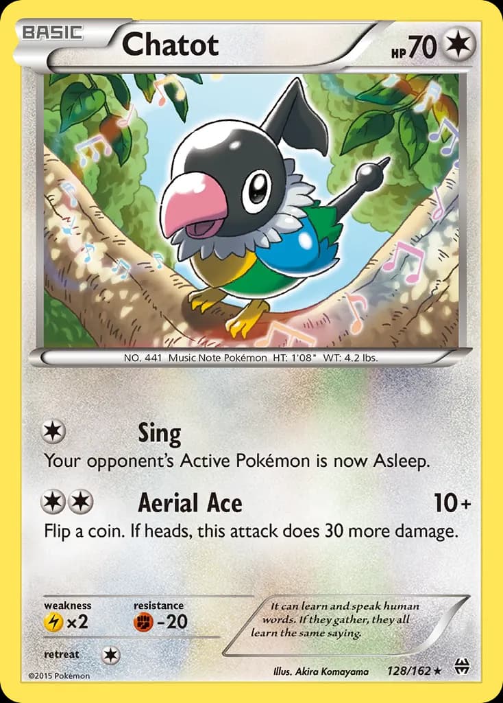 Chatot — BREAKthrough 128 Pokémon card