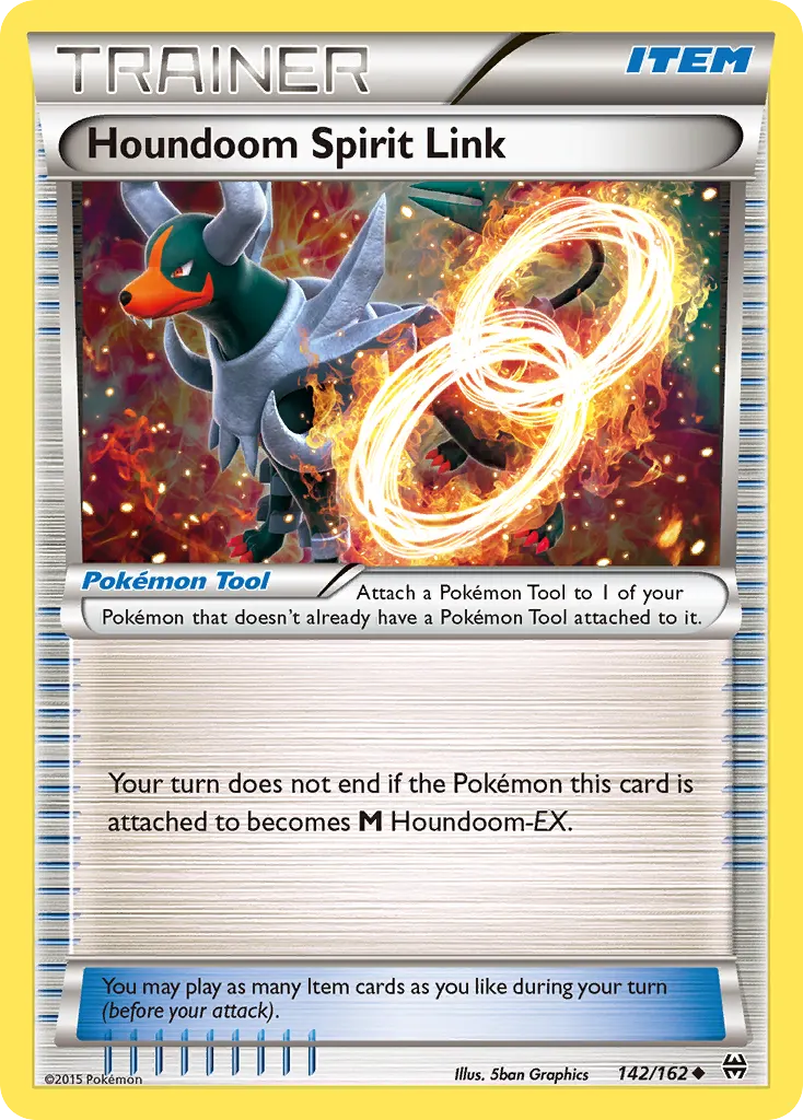 Houndoom Spirit Link — BREAKthrough 142 Pokémon card