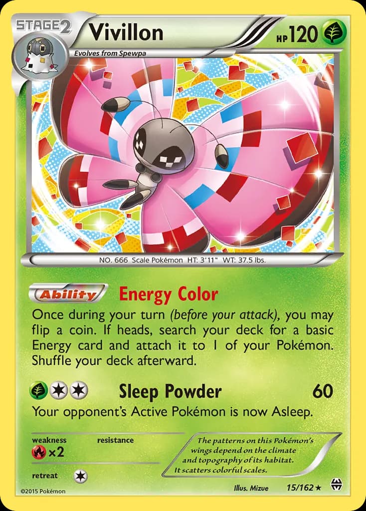 Vivillon — BREAKthrough 15 Pokémon card