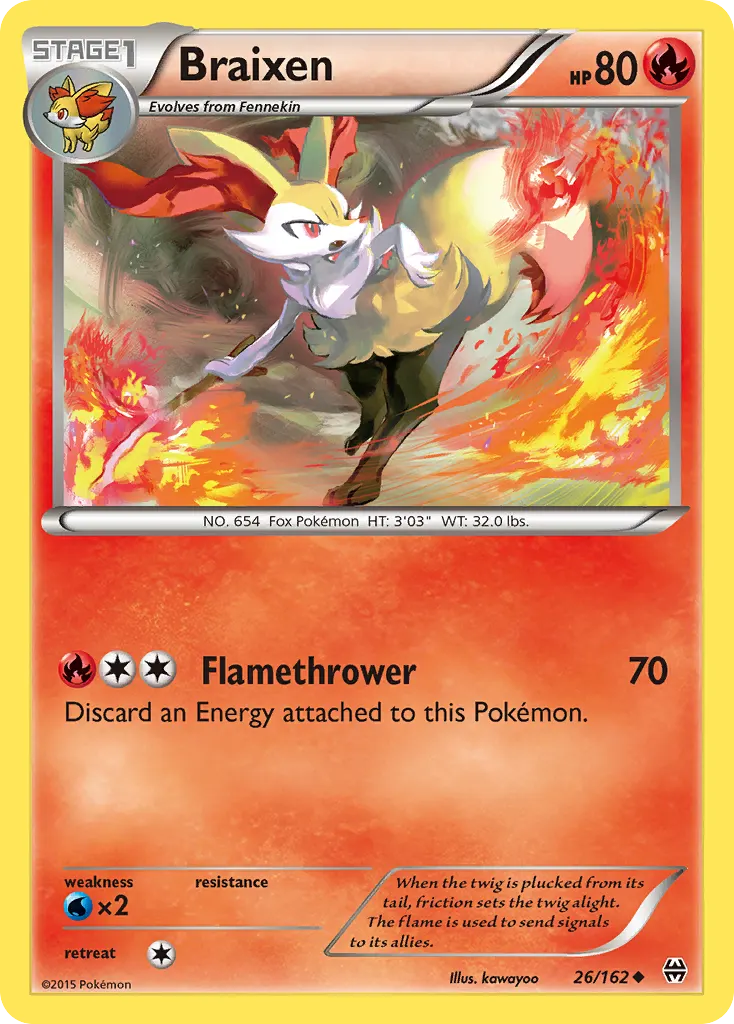 Braixen — BREAKthrough 26 Pokémon card