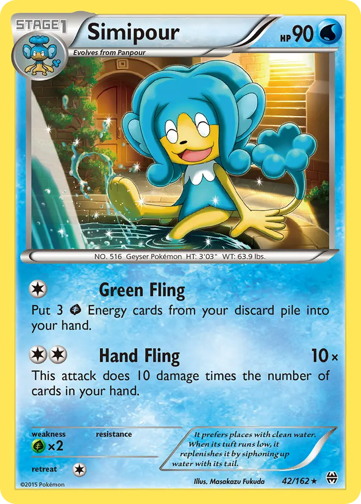 Simipour — BREAKthrough 42 Pokémon card