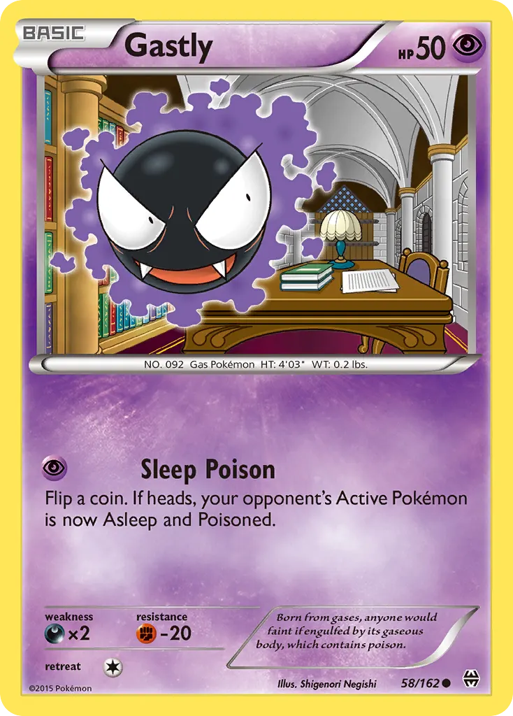 Gastly — BREAKthrough 58 Pokémon card
