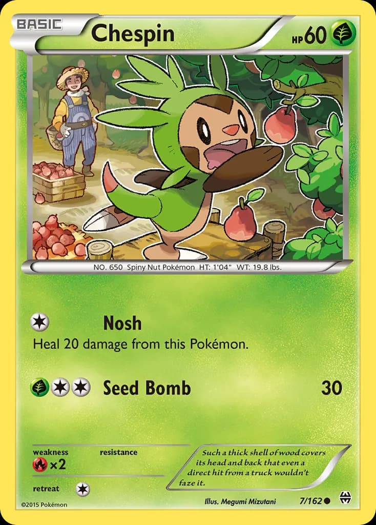 Chespin — BREAKthrough 7 Pokémon card
