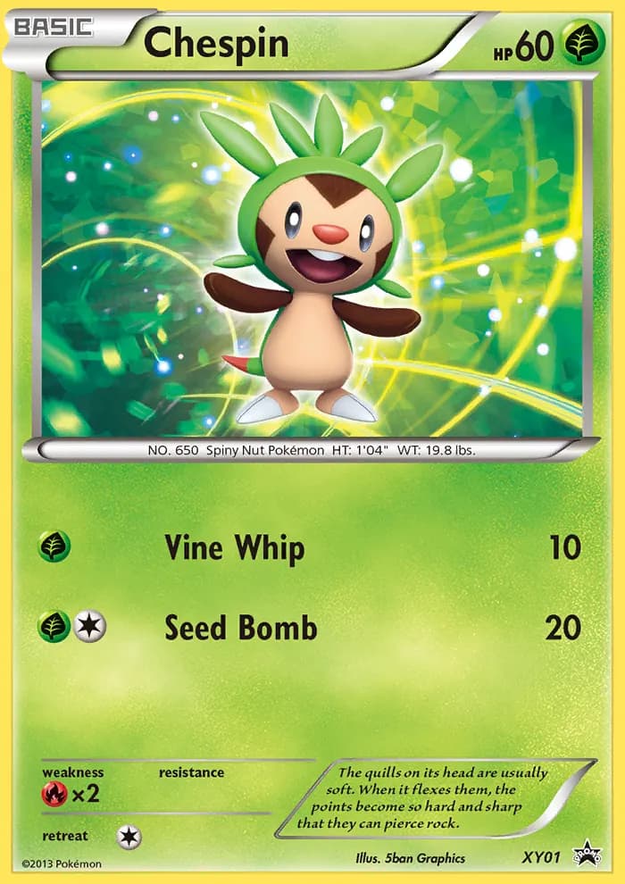 Chespin — XY Black Star Promos XY01 Pokémon card