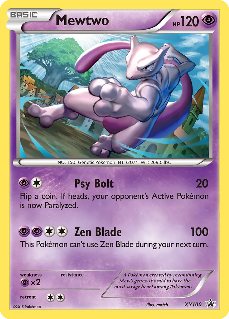 Mewtwo — XY Black Star Promos XY100 Pokémon card