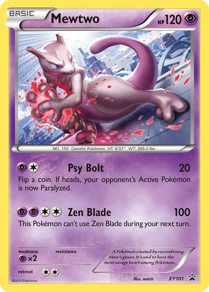 Mewtwo — XY Black Star Promos XY101 Pokémon card