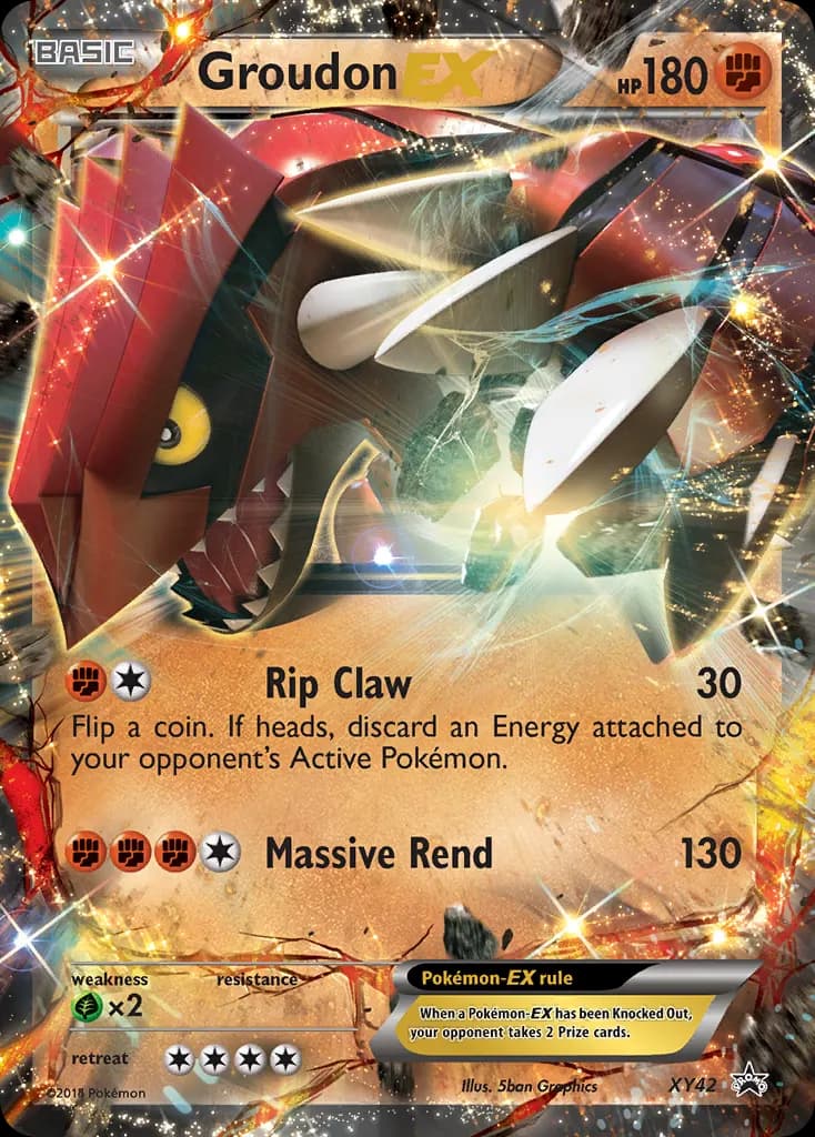 Groudon-EX — XY Black Star Promos XY42 Pokémon card