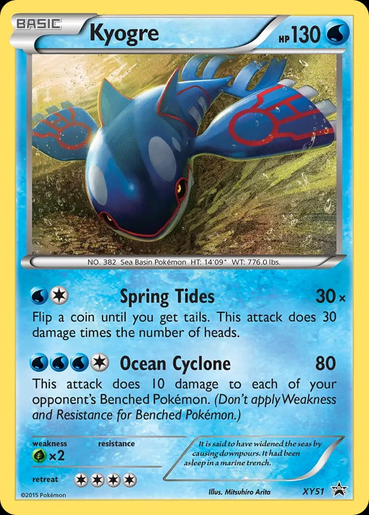 Kyogre — XY Black Star Promos XY51 Pokémon card