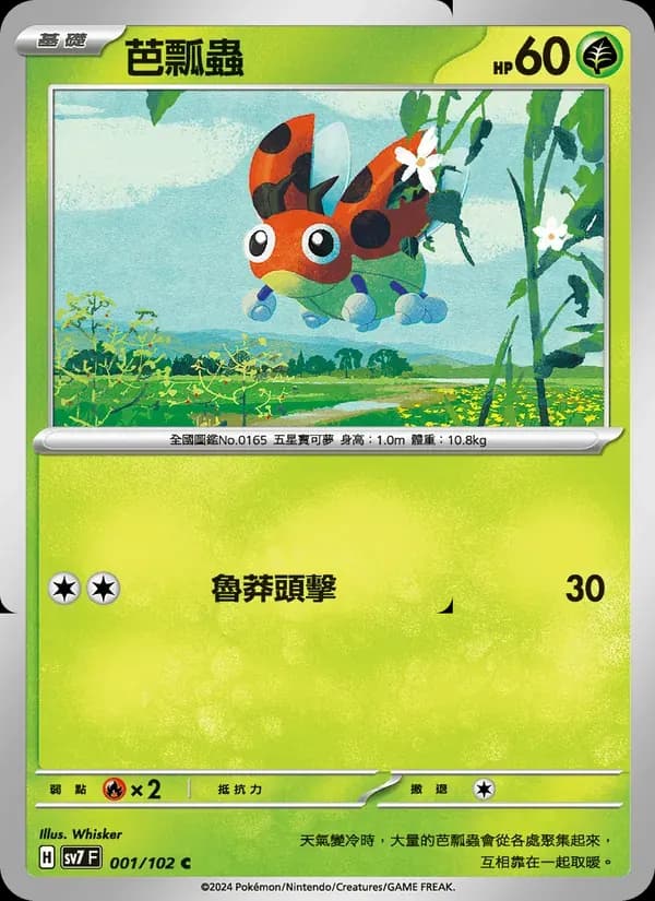 芭瓢蟲 — SV7 1 Chinese Pokémon card