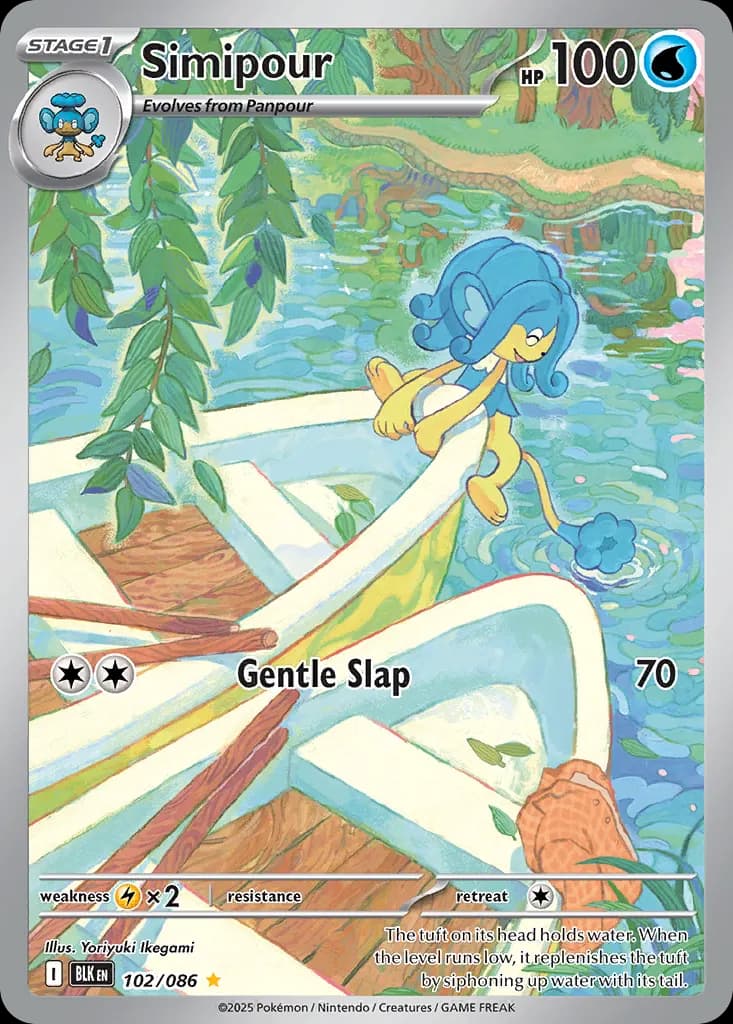 Simipour — Black Bolt 102 Pokémon card