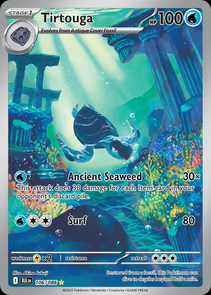 Tirtouga — Black Bolt 106 Pokémon card