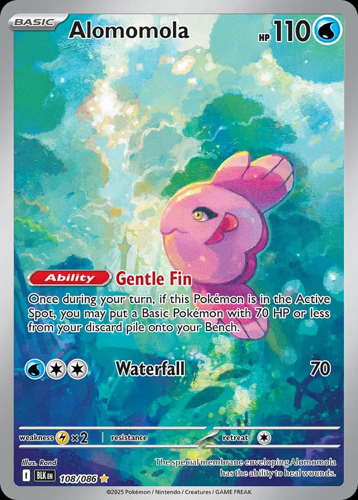 Alomomola — Black Bolt 108 Pokémon card