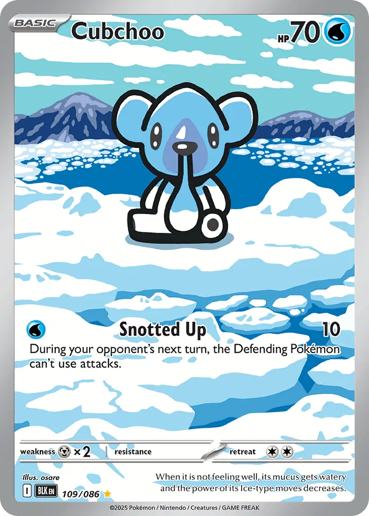 Cubchoo — Black Bolt 109 Pokémon card