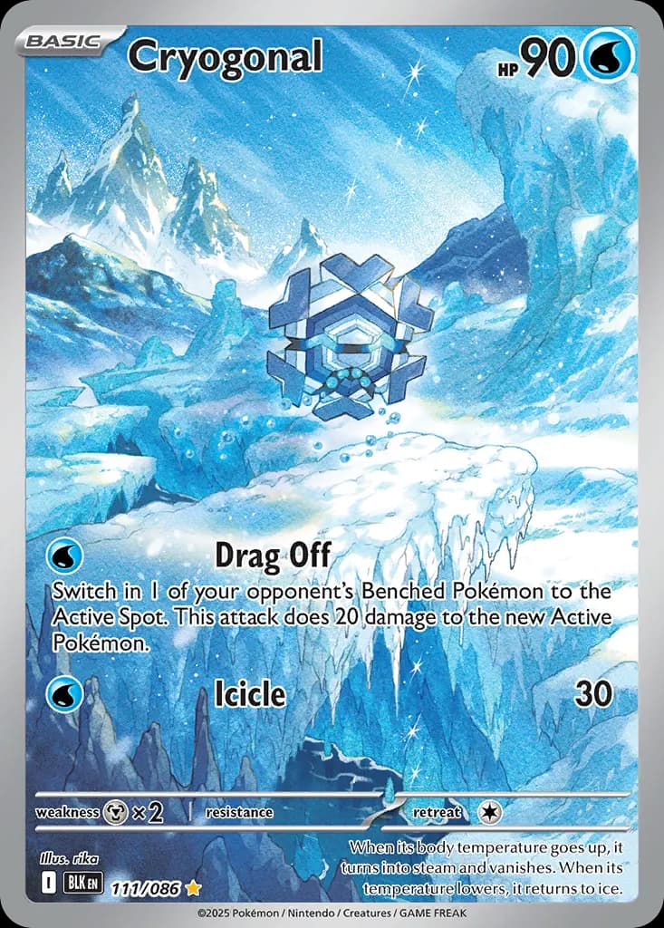 Cryogonal — Black Bolt 111 Pokémon card