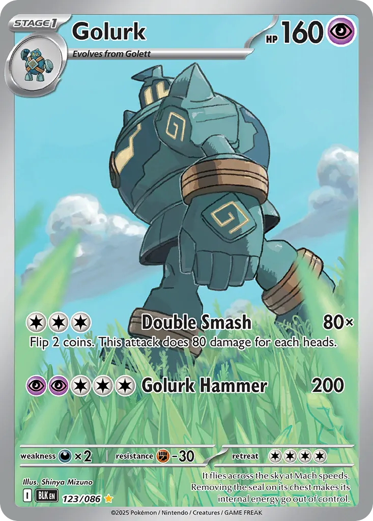 Golurk — Black Bolt 123 Pokémon card