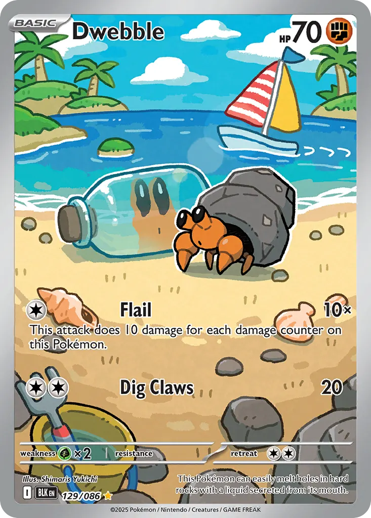 Dwebble — Black Bolt 129 Pokémon card