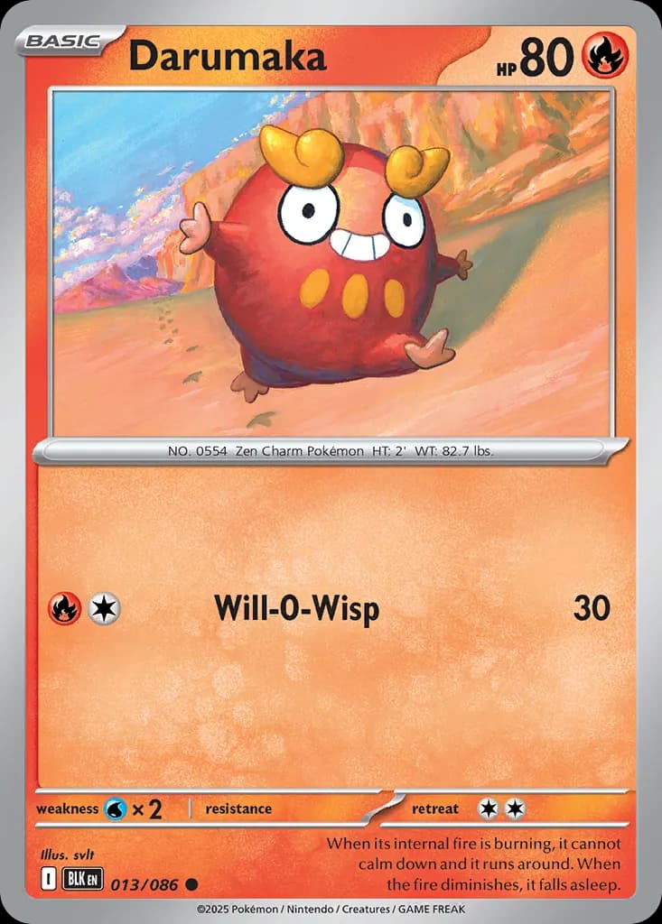Darumaka — Black Bolt 13 Pokémon card