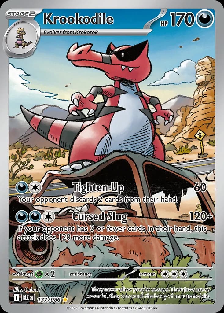 Krookodile — Black Bolt 137 Pokémon card