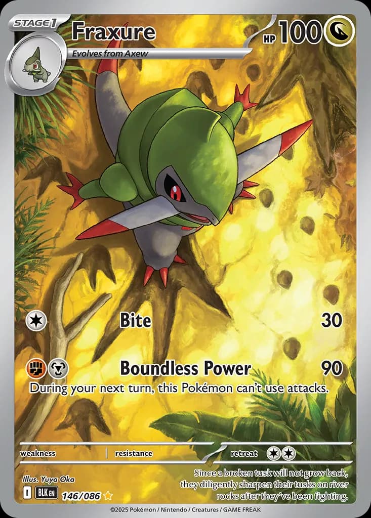 Fraxure — Black Bolt 146 Pokémon card