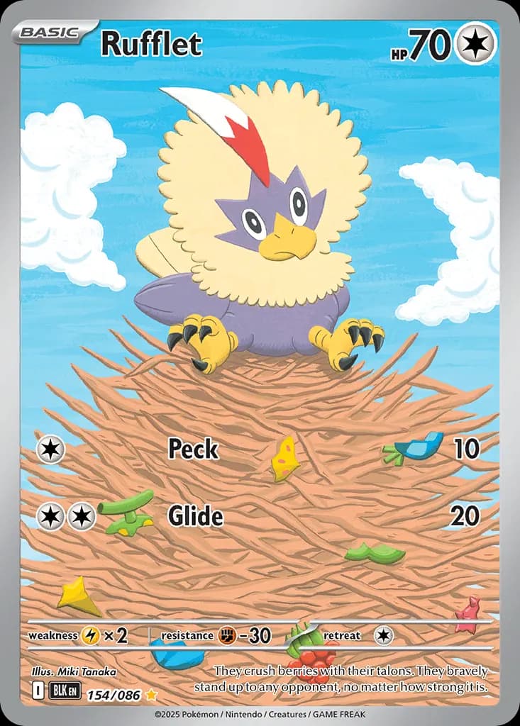 Rufflet — Black Bolt 154 Pokémon card