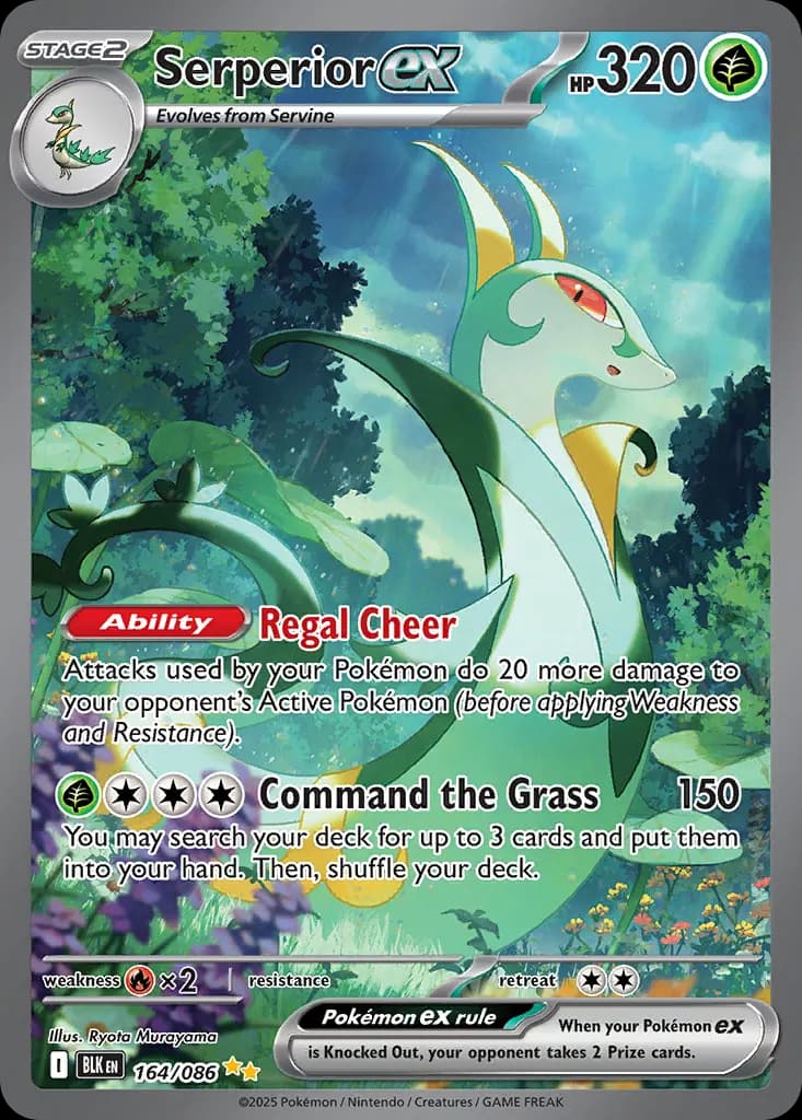 Serperior ex — Black Bolt 164 Pokémon card