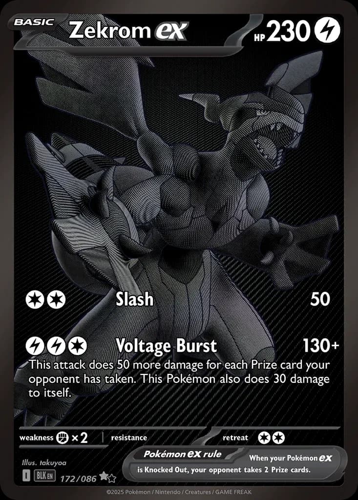 Zekrom ex — Black Bolt 172 Pokémon card