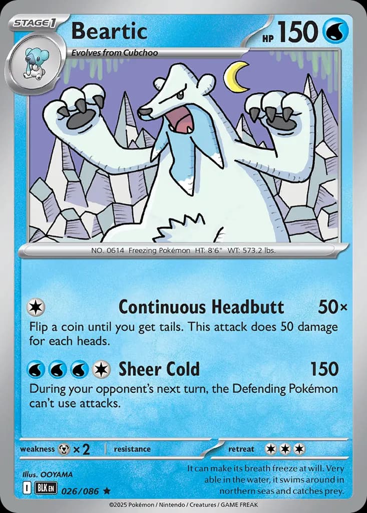 Beartic — Black Bolt 26 Pokémon card