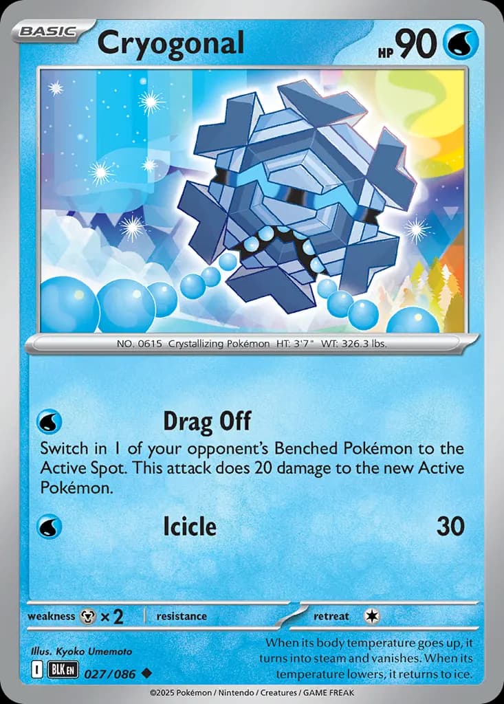 Cryogonal — Black Bolt 27 Pokémon card