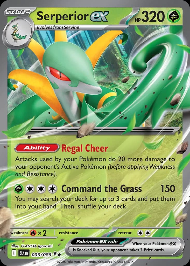 Serperior ex — Black Bolt 3 Pokémon card