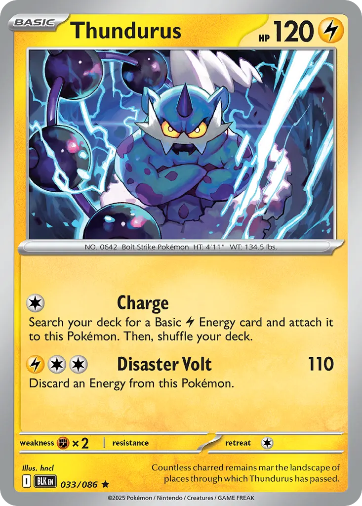 Thundurus — Black Bolt 33 Pokémon card
