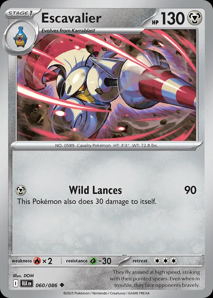 Escavalier — Black Bolt 60 Pokémon card