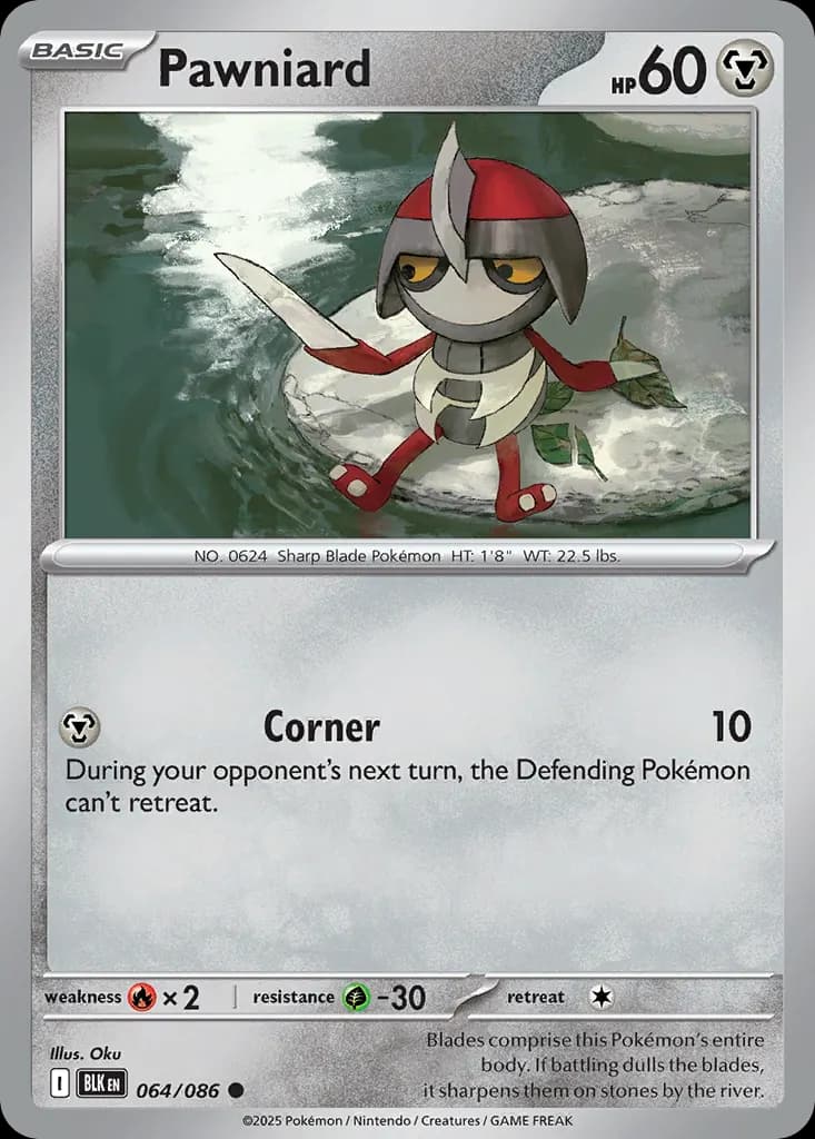 Pawniard — Black Bolt 64 Pokémon card