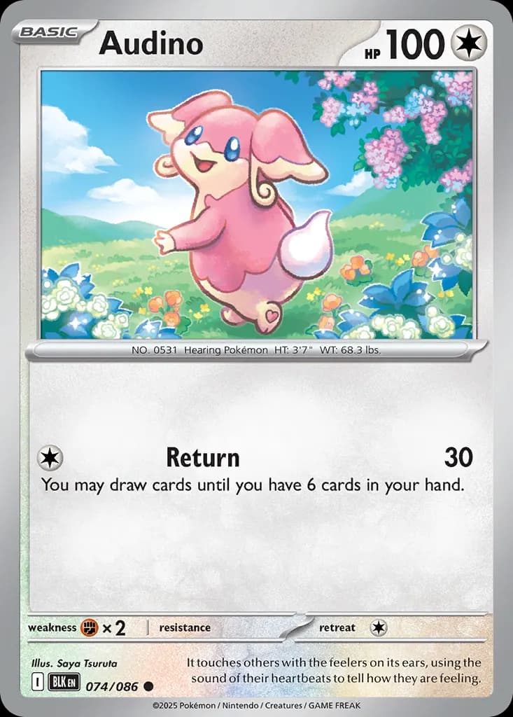Audino — Black Bolt 74 Pokémon card