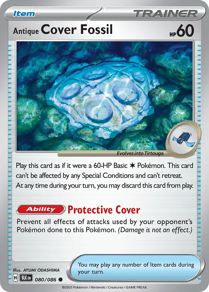 Antique Cover Fossil — Black Bolt 60 Pokémon card