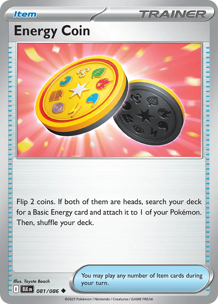 Energy Coin — Black Bolt 81 Pokémon card