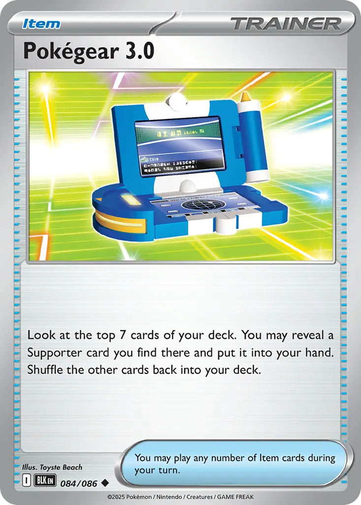 Pokégear 3.0 — Black Bolt 84 Pokémon card
