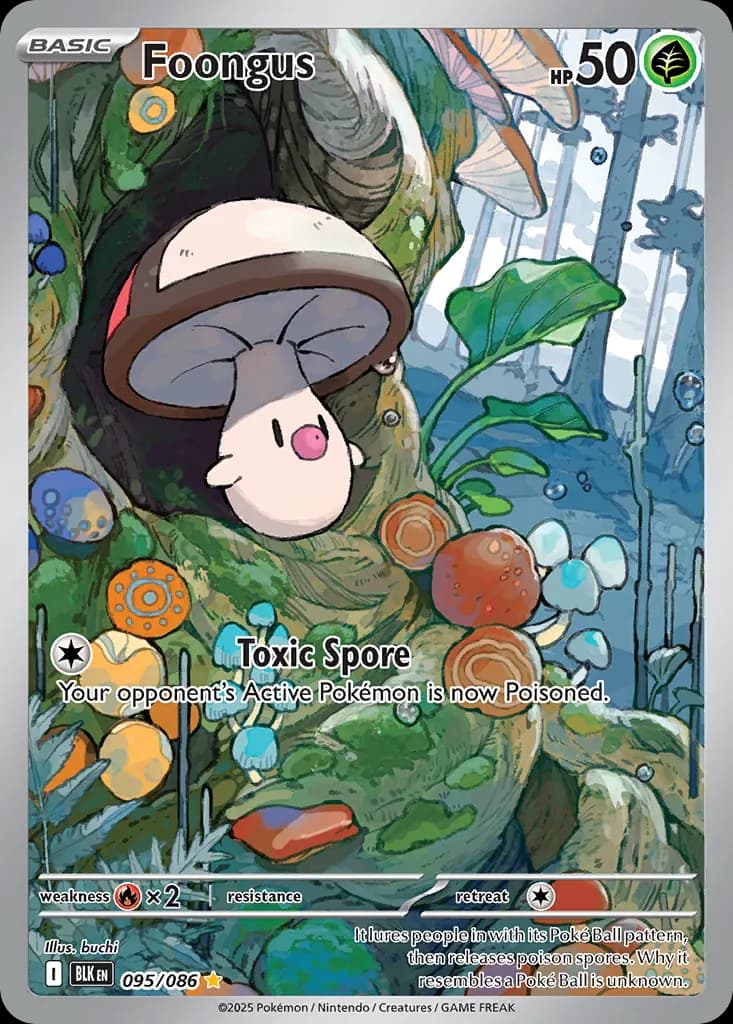 Foongus — Black Bolt 95 Pokémon card